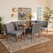 Baxton Studio Dining Set, 47.25 W, 27.75 H, Wood, Grey/Walnut Brown 214-11698-11698-11699-9305-ZORO - alternate 1